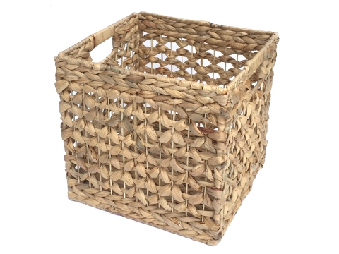 Foldable water hyacinth storage basket square